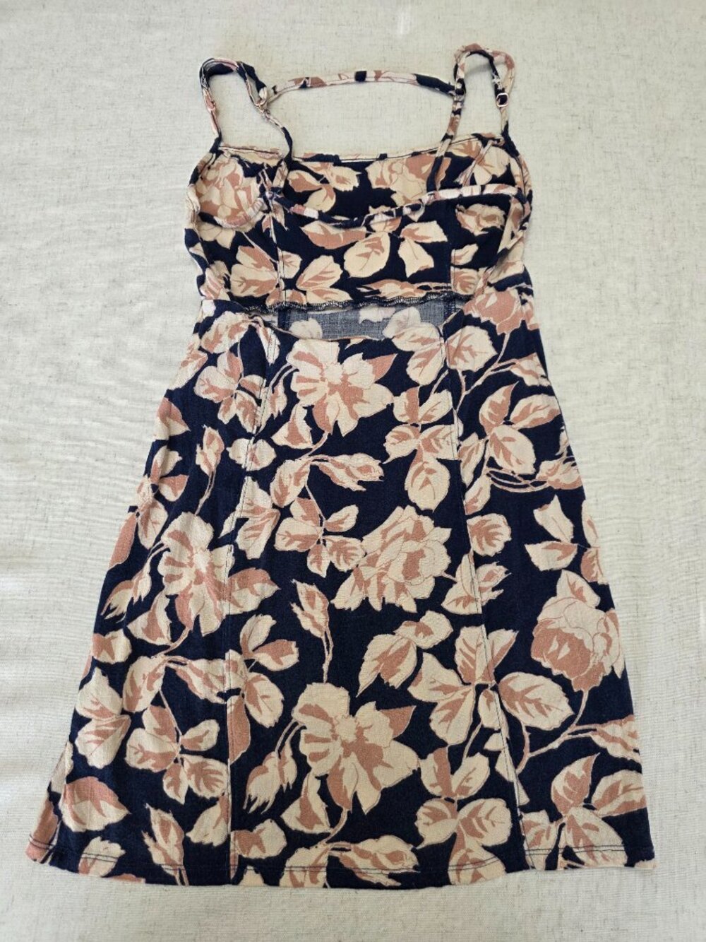 Free People Bring it Back Navy Blue Floral Print Mini Dress - Picture 3 of 11